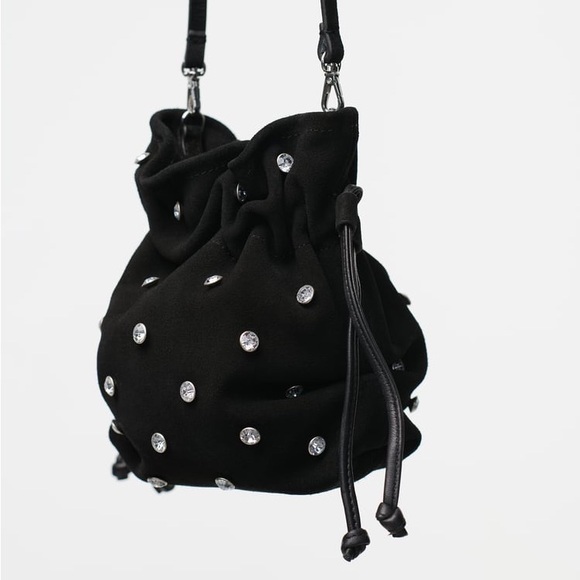 SUEDE RHINESTONE BAG - Picture 1 of 4